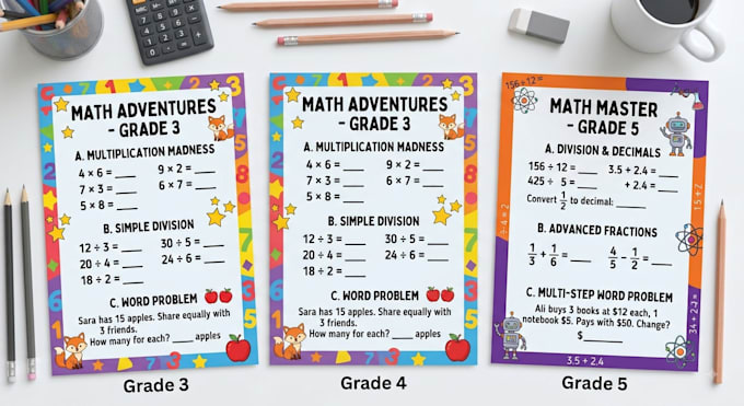 create simple and engaging math worksheets for kids