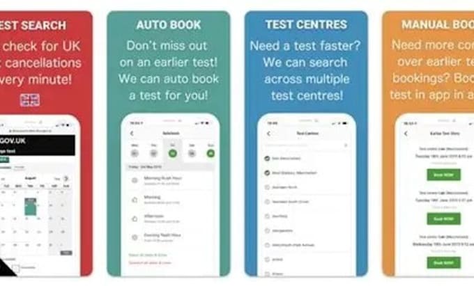 develop uk driving test bot reservation bot cancellation bot auto booking bot