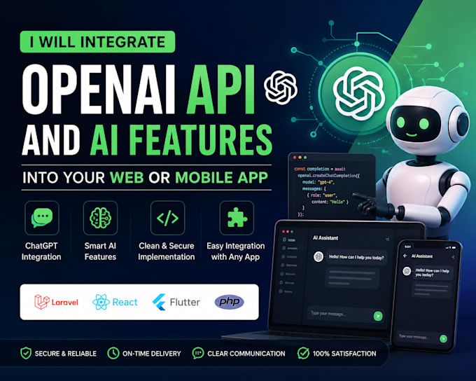 integrate openai API and ai features into your web or mobile app