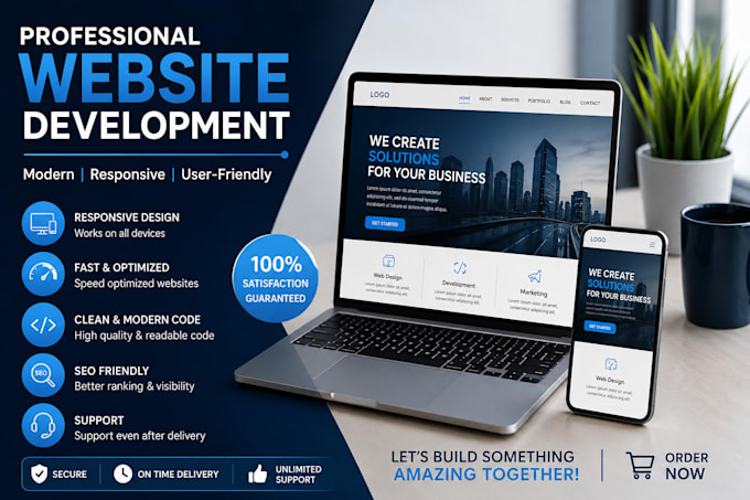 design and develop a professional responsive website
