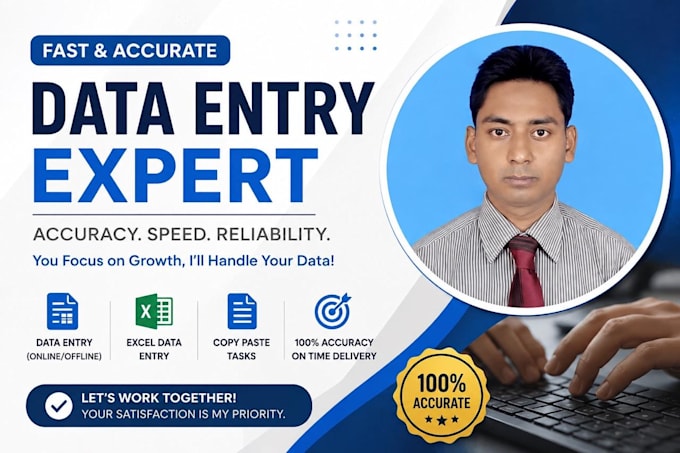 do data entry, web research, excel, email, copy paste