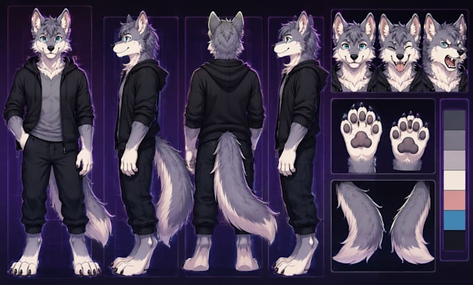 create furry reference sheet furry ref sheet anthro oc nsfw fursona ref sheet