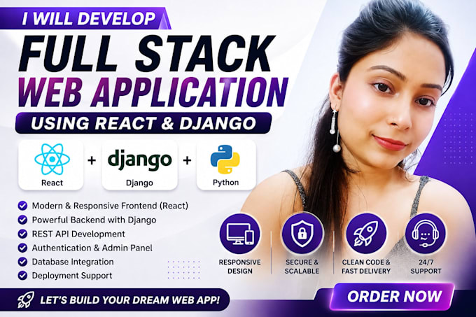 develop a full stack web application using react and django
