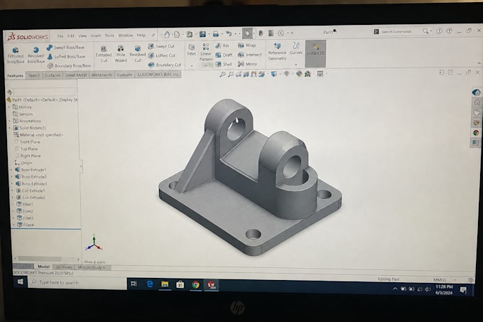 create 3d cad models and designs in solidworks