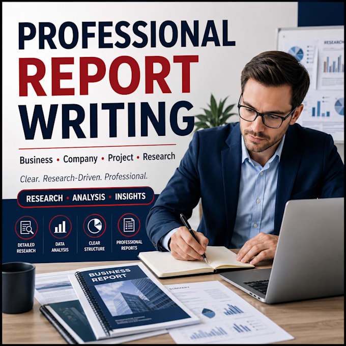 write professional business, company, project and research reports