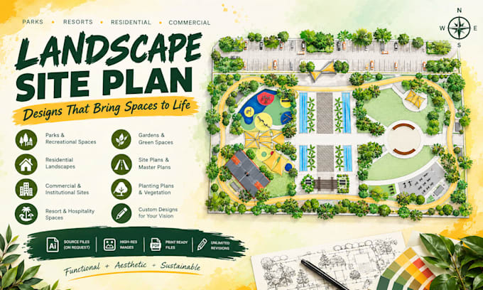 make an autocad master plan for your park, resort or lodge