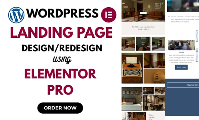 design or redesign modern wp landing pages using elementor pro