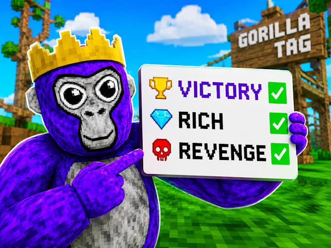 make gorilla tag thumbnail for youtube
