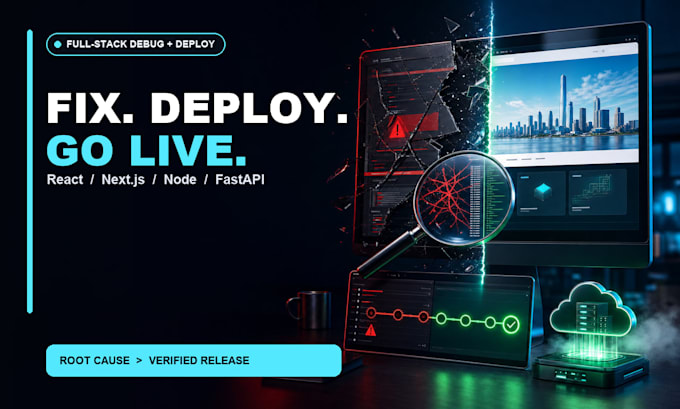 debug and deploy your react nextjs node or fastapi web app