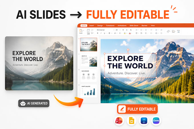 turn ai image slides into fully editable presentation
