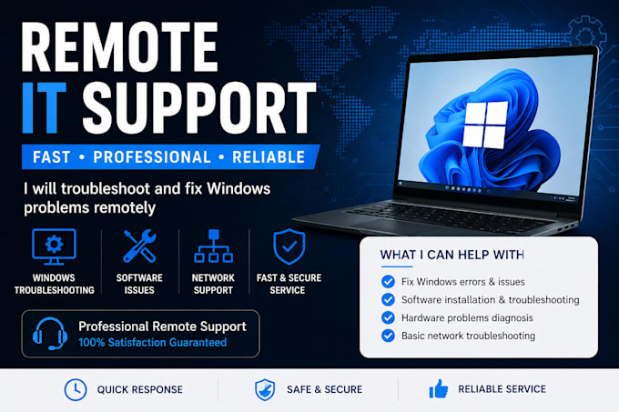 troubleshoot and fix windows PC problem remotly