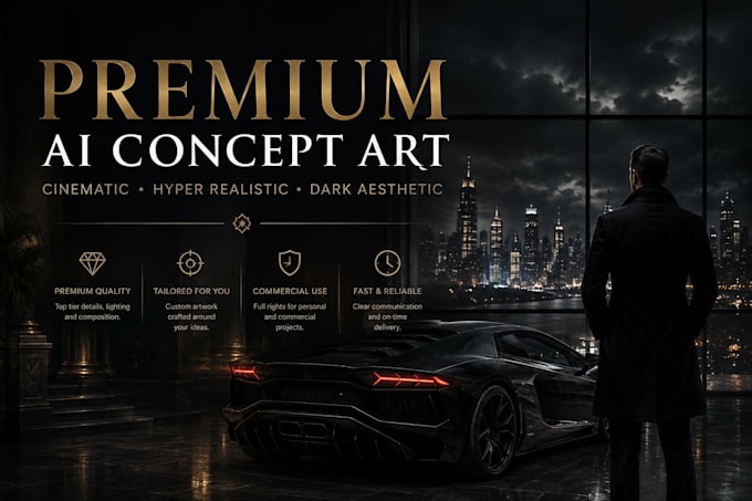 create realistic ai concept art with dark aesthetics