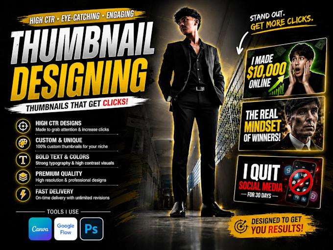 do thumbnail designing for yt videos