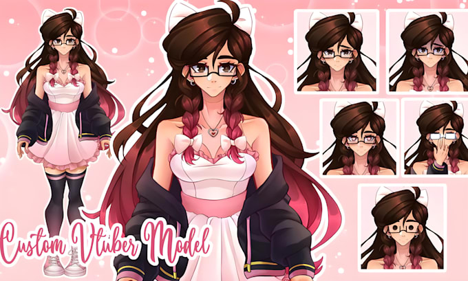 design rigging custom live2d cubism vtuber model vtuber character design avatar