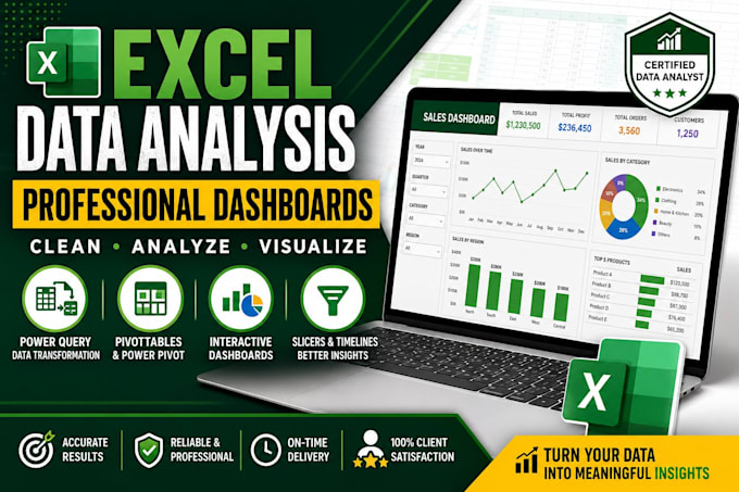 clean, analyze and create professional excel dashboards using power query