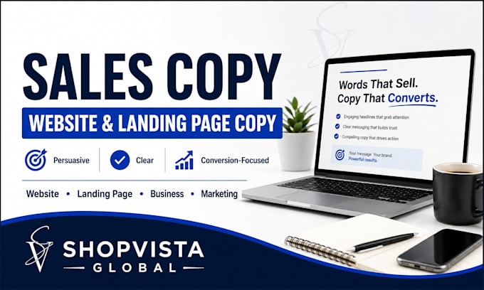 write persuasive website, landing page and sales copy