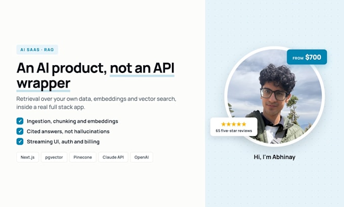 build an ai saas with rag, embeddings and vector search