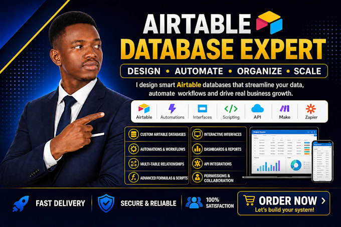 setup airtable database, airtable automation, softr webapp, jotform integration