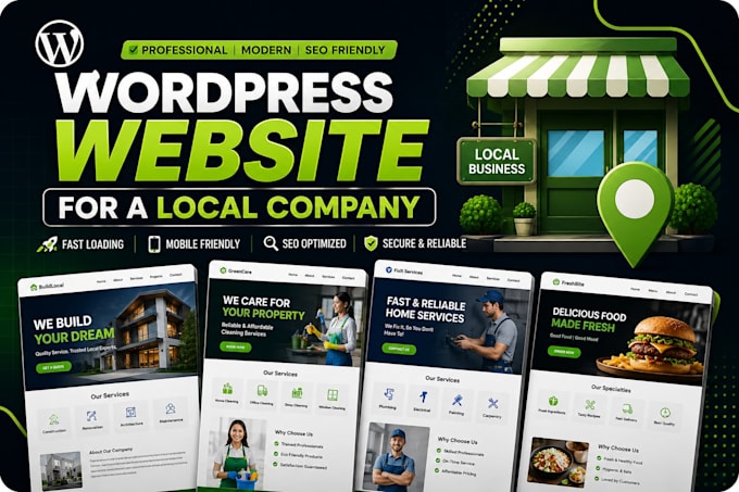 craft a wordpress website for a local company
