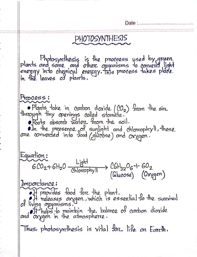 write professional handwritten notes for you