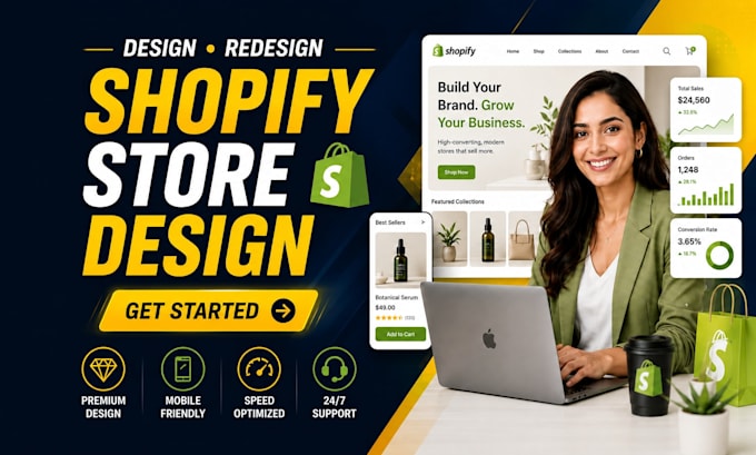 build shopify store design or redesign your shopify website
