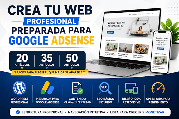 crear y preparar una web wordpress para google adsense