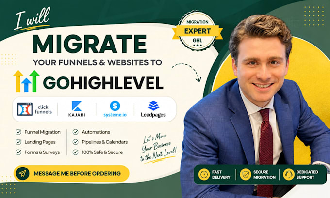 migrate clickfunnels kajabi systeme io leadpages to gohighlevel