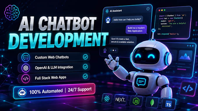 develop custom ai chatbots and full stack web apps
