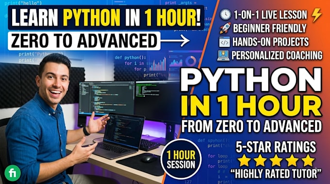 teach you python programming from zero to advance