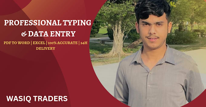 fast professional typing PDF image handwritten to word excel