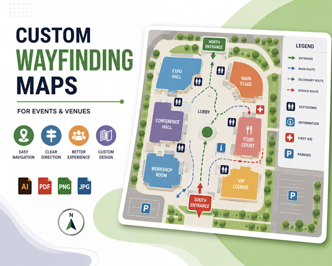 make a custom wayfinding map for events and venues