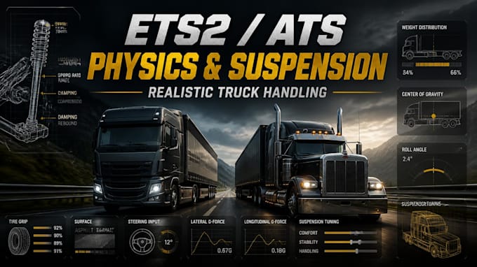 develop realistic ets2 ats physical and suspension mods