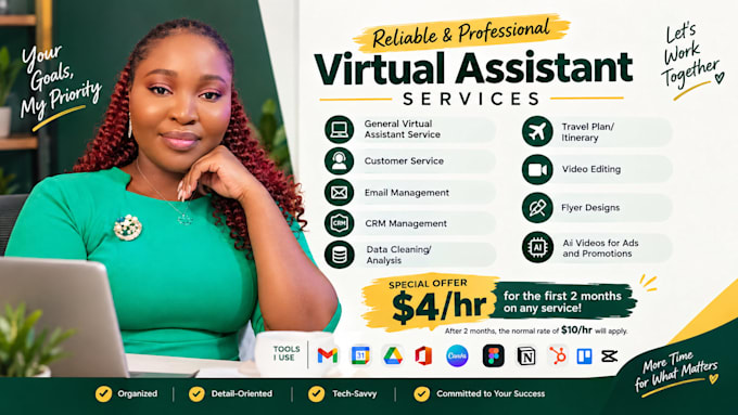 be your virtual assistant, operations and data support