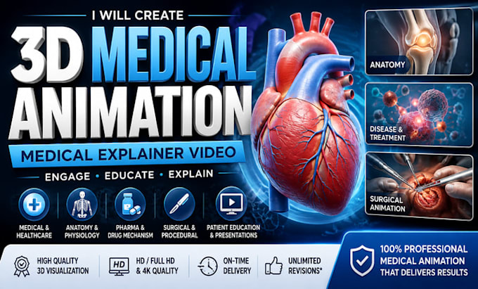 create 3d medical animations and medical explainer video