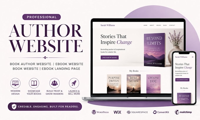 design book author website self help author website children book author website