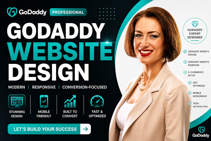 design godaddy website redesign godaddy website design develop godaddy website