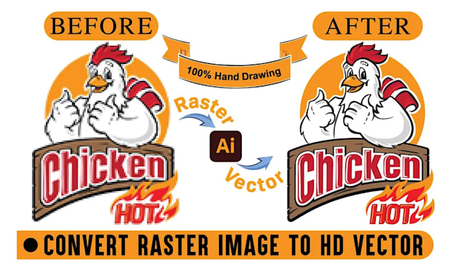manual vector tracking for image and convert logo to vector ai on illustrator