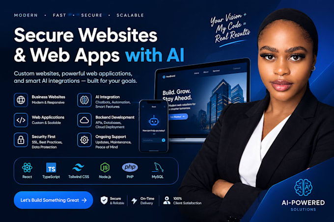 build secure websites and web apps with ai