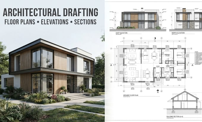 create architectural drafting and 2d floor plans