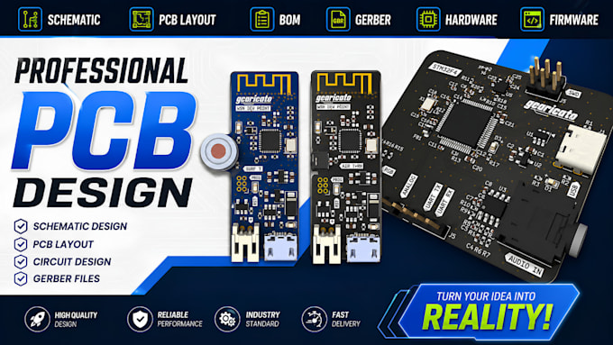design pcb prototype, pcb layout, schematic and circuit design