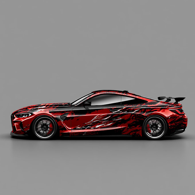 a professional car wrap design or vehicle wrap design