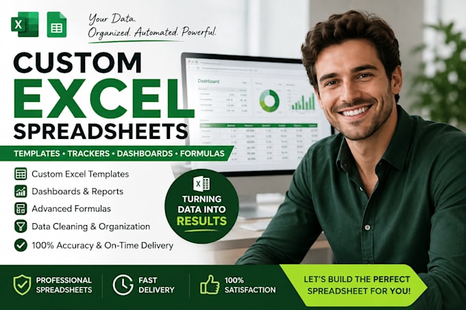 build excel dashboards, budget trackers and inventory sheets