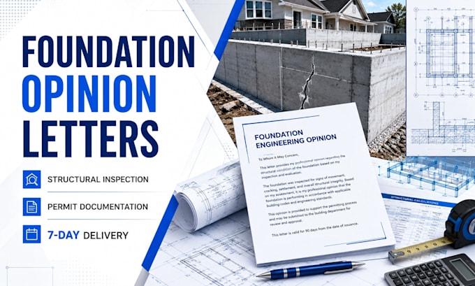 prepare foundation inspection and structural opinion letters