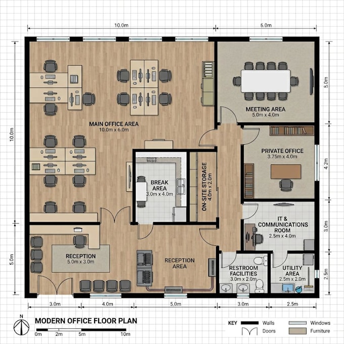 create a professional space plan and furniture layout fast