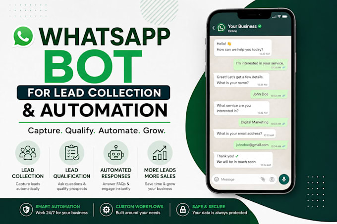 build a whatsapp bot for lead collection and automation