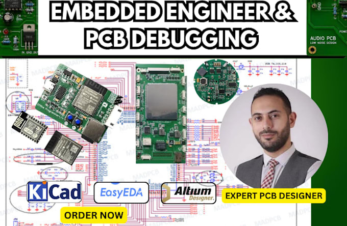 develop firmware,pcb design for stm32 arduino esp32,embedded debugging system