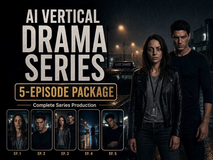 create a 5 episode ai vertical drama series package
