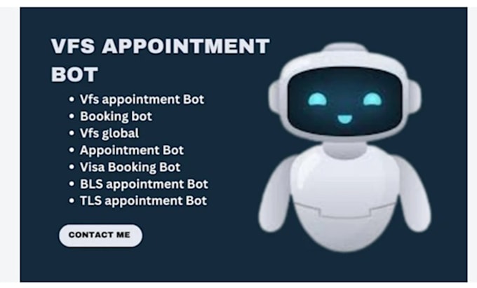 build booking appointment bot,vfs bot,vfs slot watchers bot,vfs appointment bot