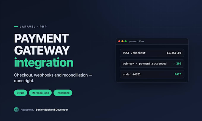 integrate a payment gateway into your laravel or PHP app