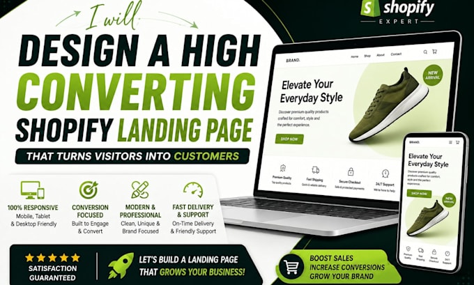 design a high converting shopify landing page